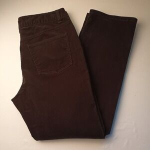 Talbots Corduroy Women's Straight Leg Jeans - Dark Blackish Brown